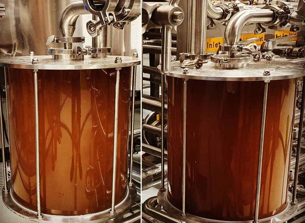 What is a wort grant and how does it function in the beer brewing system?